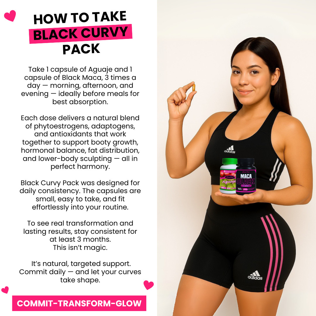 BIG BUTT GROWING: Aguaje + Black Maca ROOT PILLS, MAXIMIZE your BOOTY SIZE FAST!
