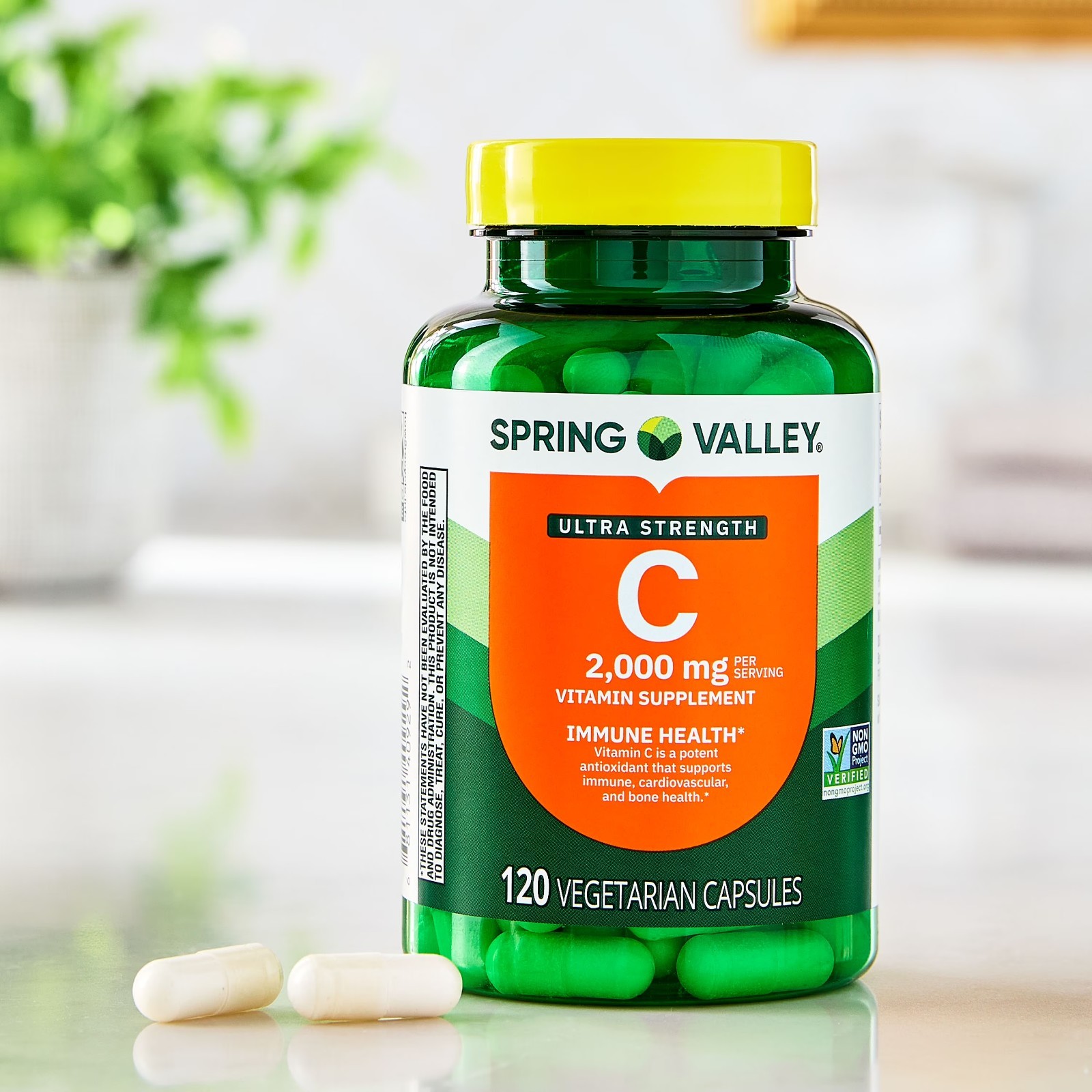 Spring Valley Vitamin C Ultra Strength 2000mg 120 Vegetarian Capsules
