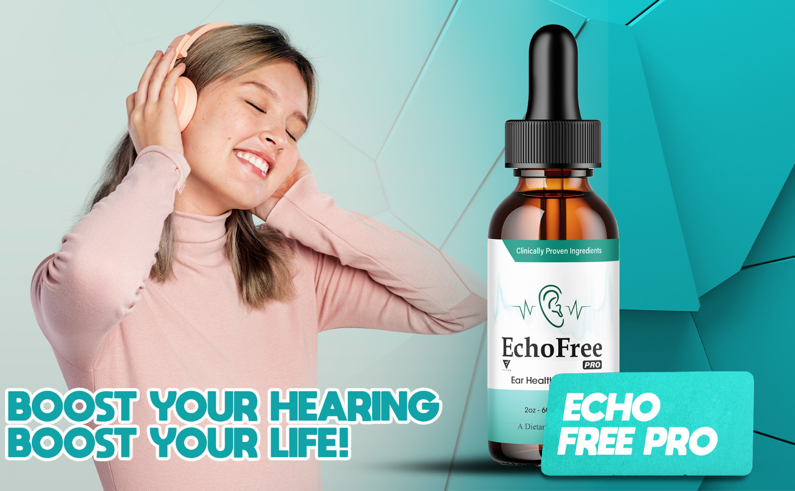 EchoFree Pro Liquid Drops, Echo Free Advanced Tinnitus Support (2oz)