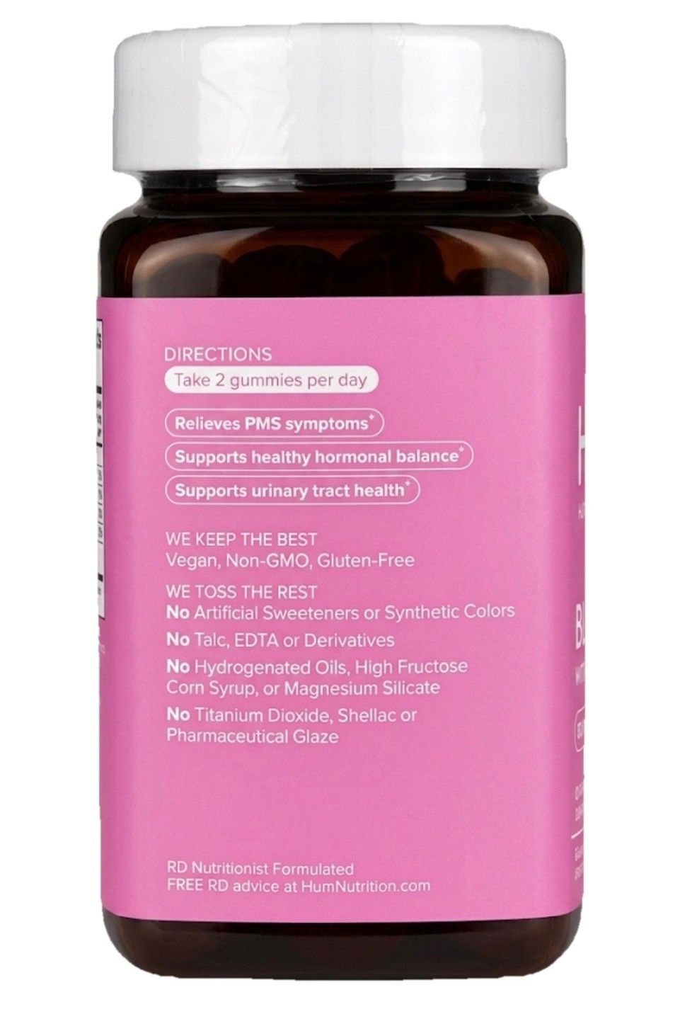 HUM | SOS PMS Gummies Chasteberry Cranberry Vitamin B6 Vegan 60 Gummies
