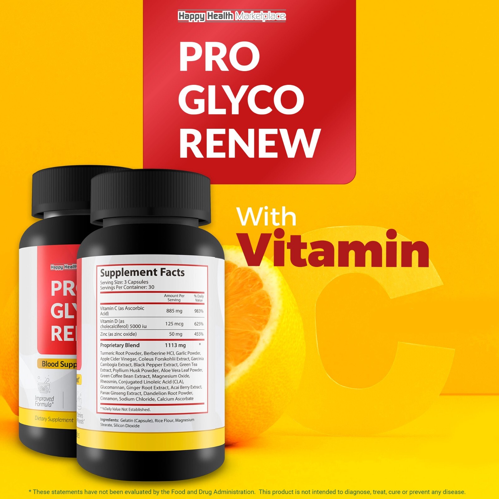 Pro Glyco Renew – Our Best Blood Support Supplement – Turmeric Ginger Berberine