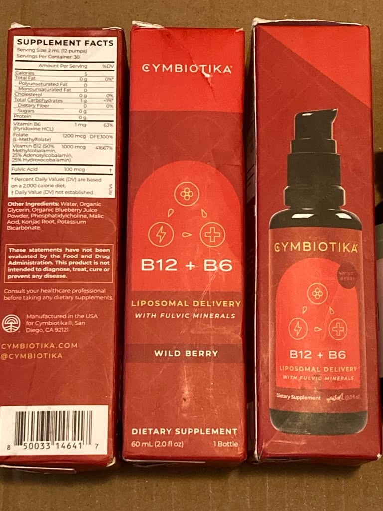 3X CYMBIOTIKA Vitamin B12+B6 Wild Berry 60ml + 2x LImelight Soursop Regenerator