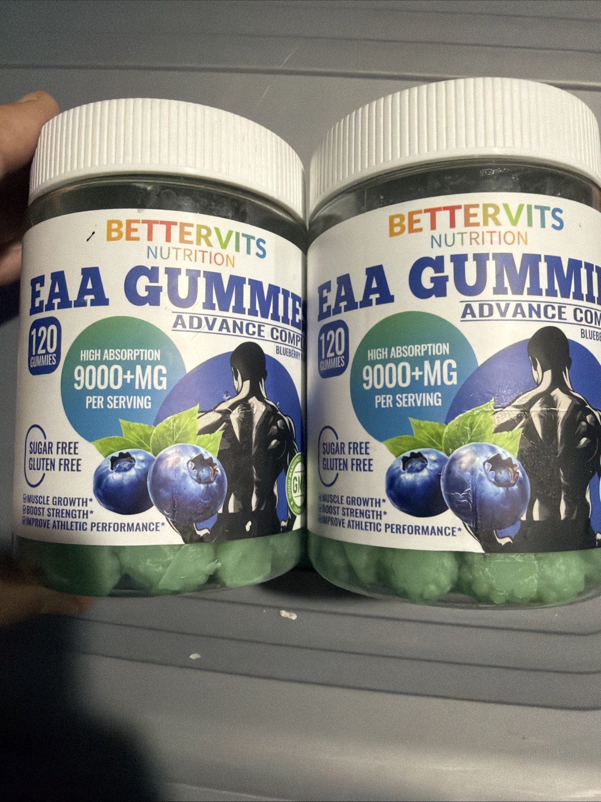 2 X New Bettervits Nutrition EAA Gummi Strength & Muscle Boost 120 Ct Exp 12/26