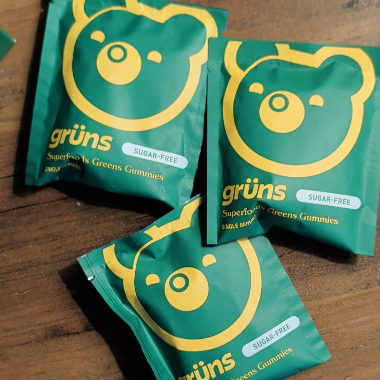 grüns Superfoods Greens Gummies Sugar-Free Vegan Gluten-Free 12 Daily Packs