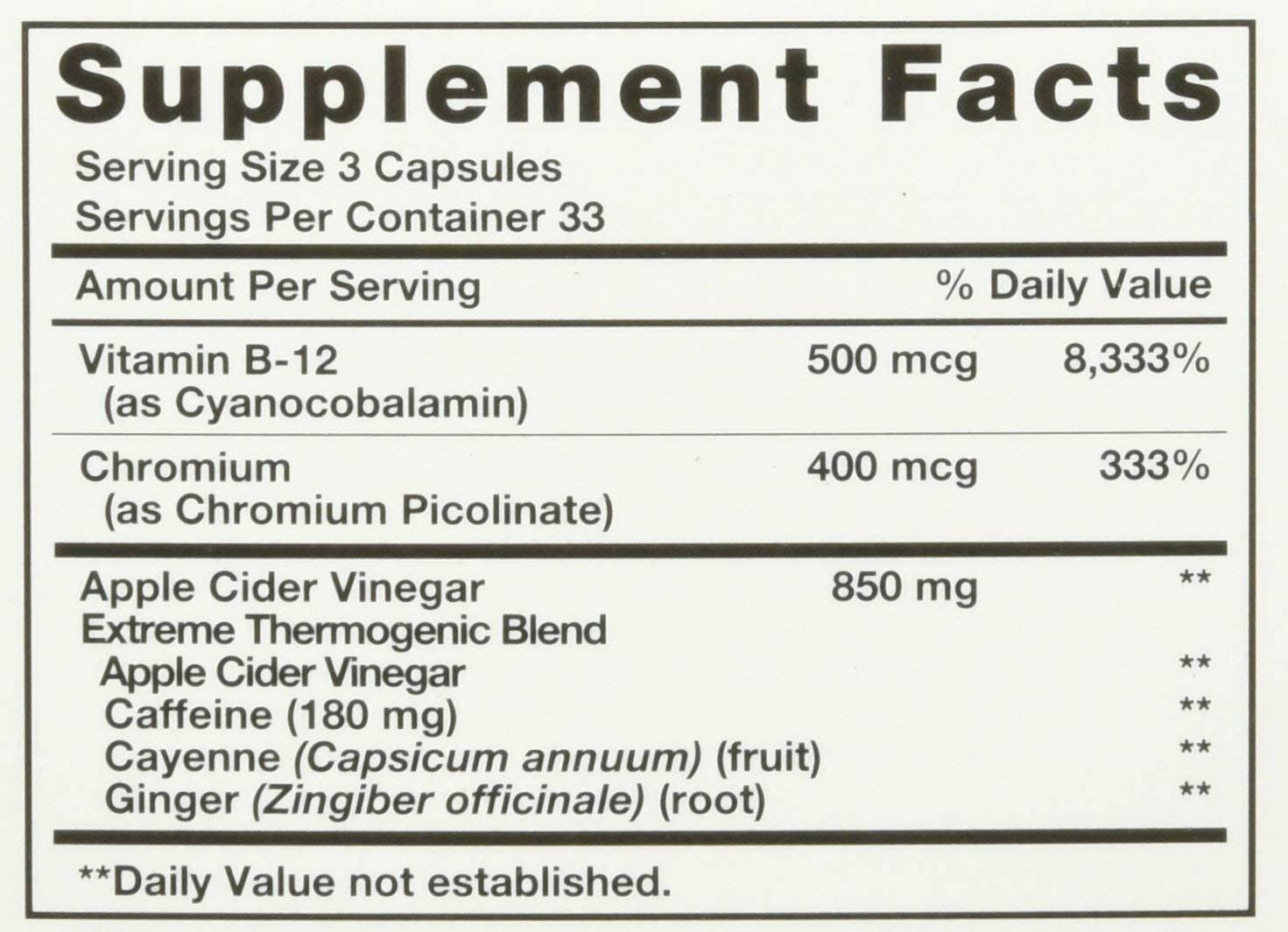 Ultra Apple Lean Cider Vinegar Diet Plan Rapid Release Capsules 101 Count 2 Pack