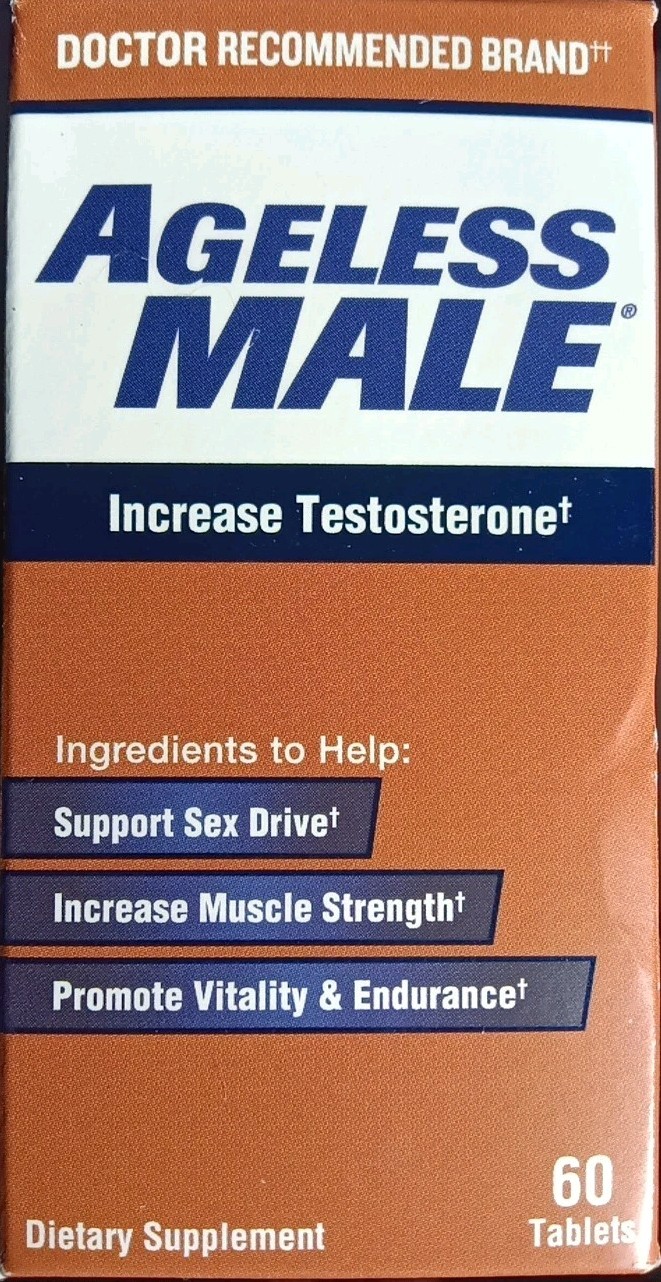 2 AGELESS MALE NITRIC TEST BOOSTER SEX DRIVE DIETARY SUPPLEMENT 60 X2 120 TABLET