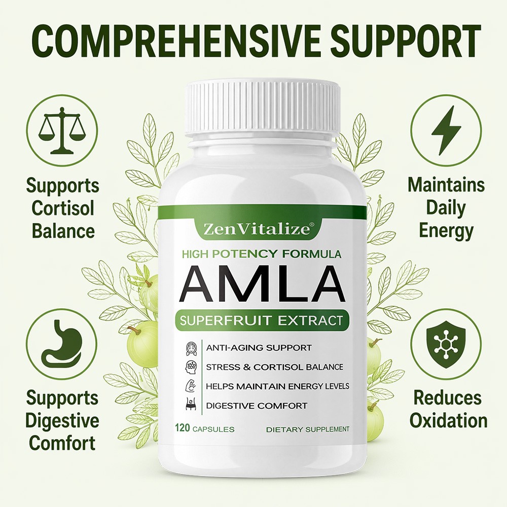Amla Caps 1000mg,Antioxidant for Anti-Aging,Stress,Energy & Digestive,30~120Caps