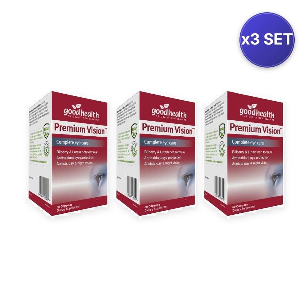 Premium Vision Support Capsules (60 Count) – 3 Pack