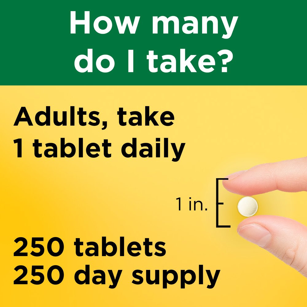 Nature Made Folic Acid 400 Mcg (665 Mcg DFE) Tablets, 250 Count