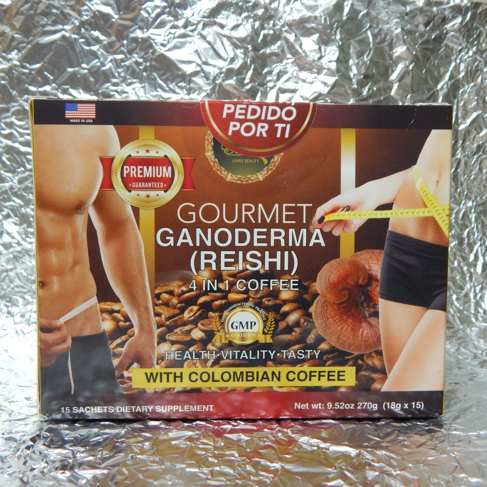 Ganoderma Reishi 4 in 1 colombiano coffee/cafe ETERNAL SPIRITBEAUTY ORIGINAL