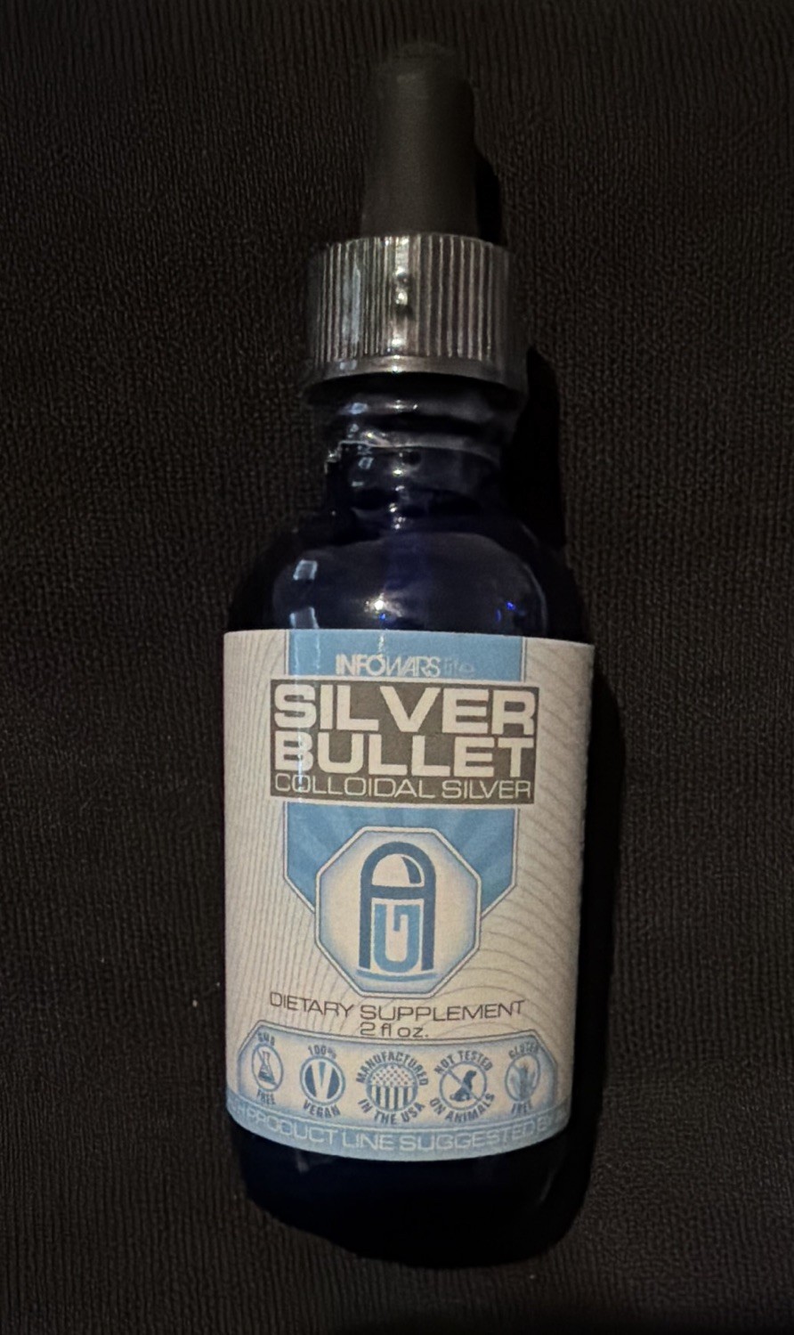 Infowars Life Silver Bullet Colloidal Silver Liquid General Wellness 2 fl oz