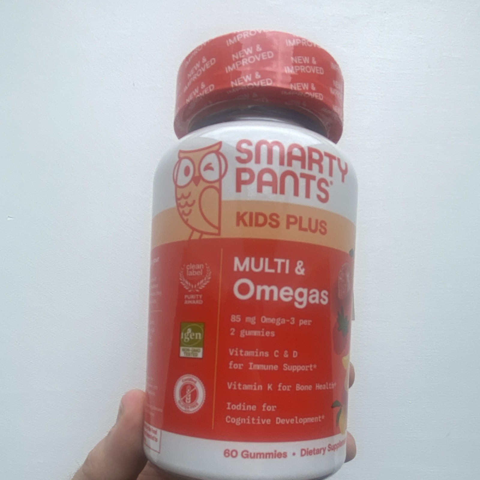 Smarty Pants Kids Multi & Omegas Gummies Lemon Orange Strawberry Banana 60ct
