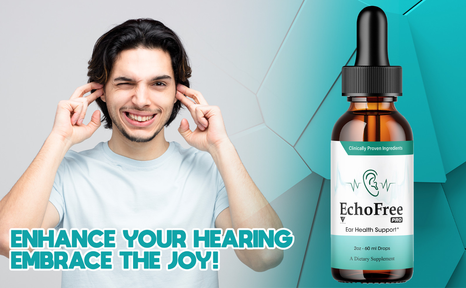 EchoFree Pro Liquid Drops, Echo Free Advanced Tinnitus Support (2oz)