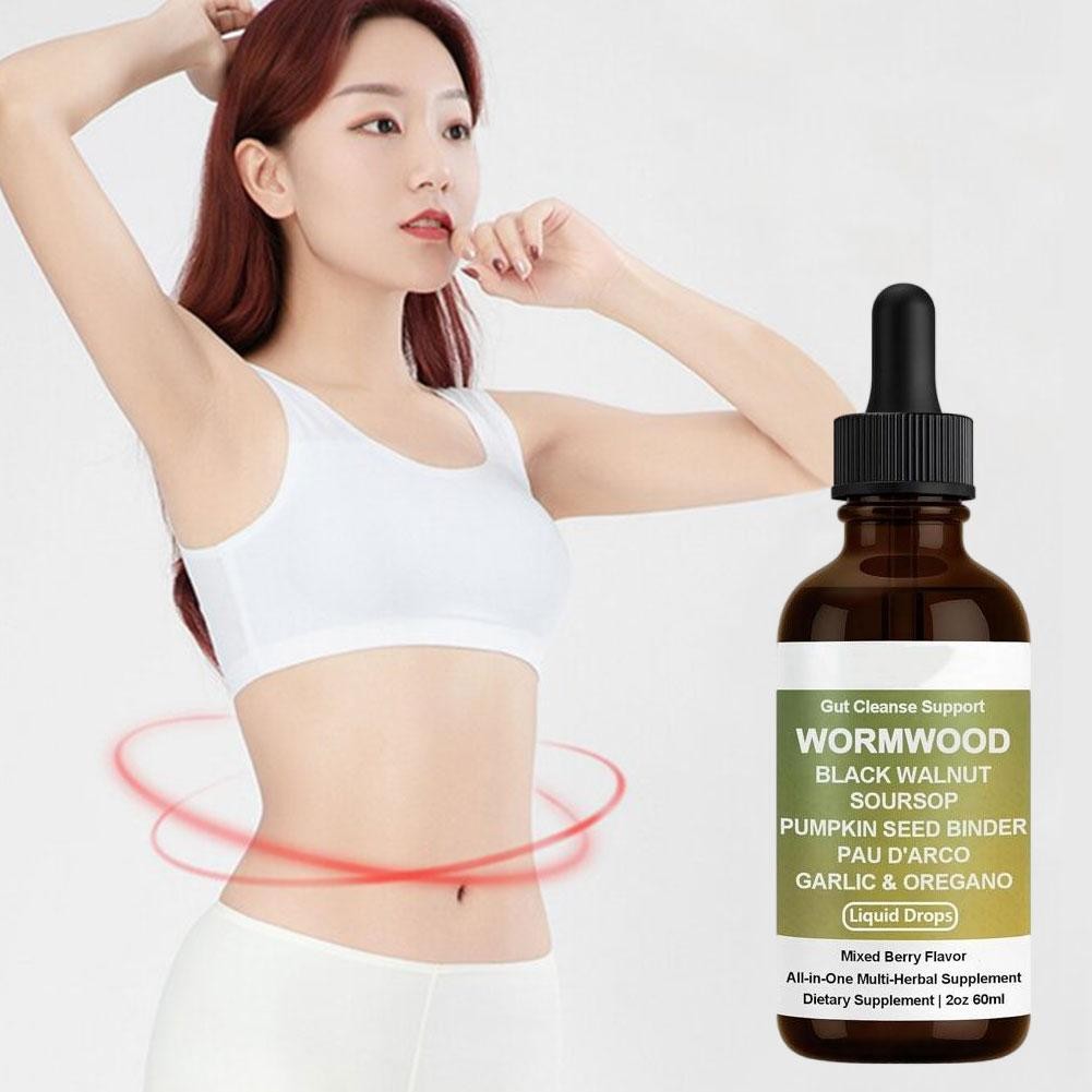 Premium ut Cleanse Liquid Drops – Black Walnut Soursop Pumpkin Seed Bind USN. P