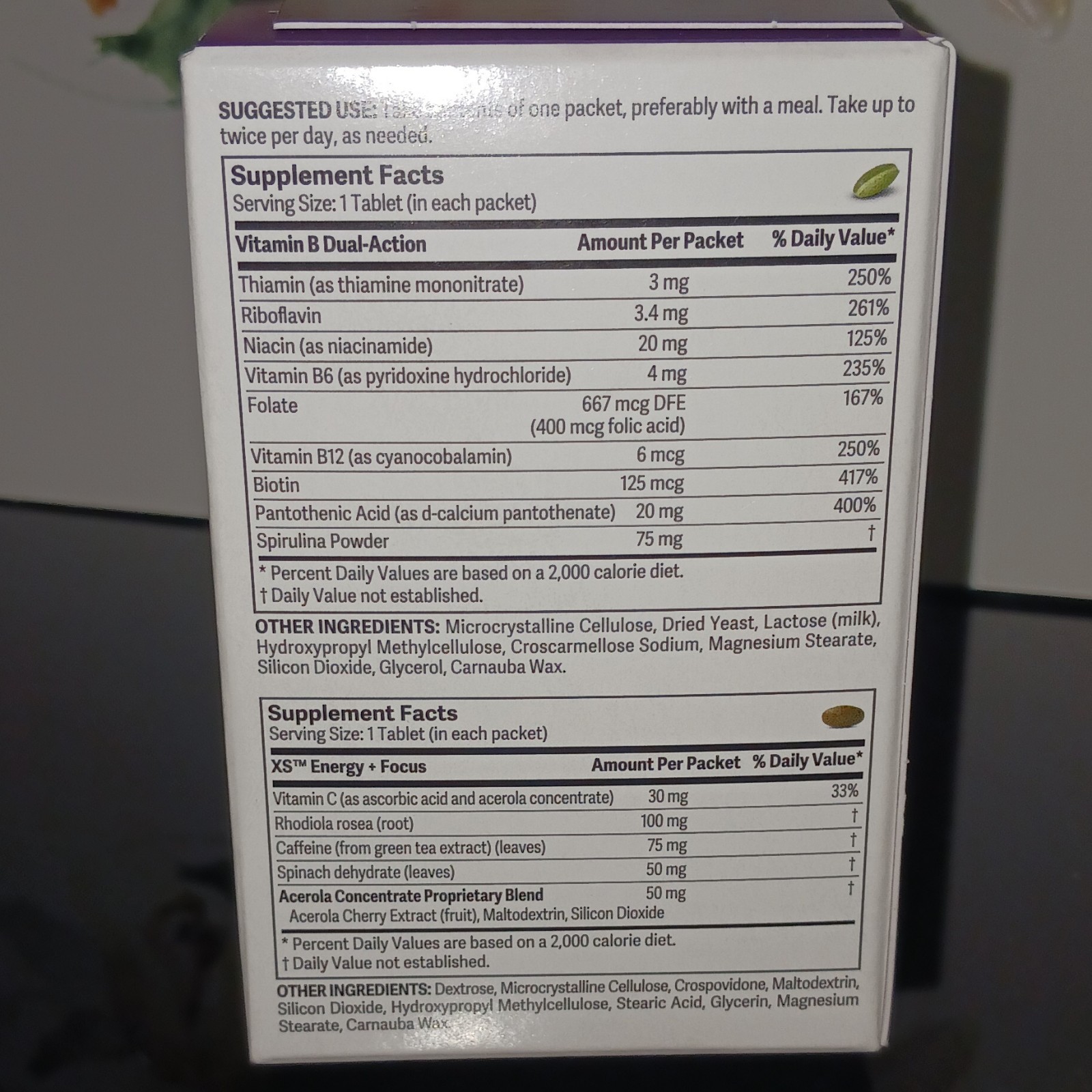 Nutrilite Ultra Focus + Energy Pack Dietary Supplement Tablets 20 Packets