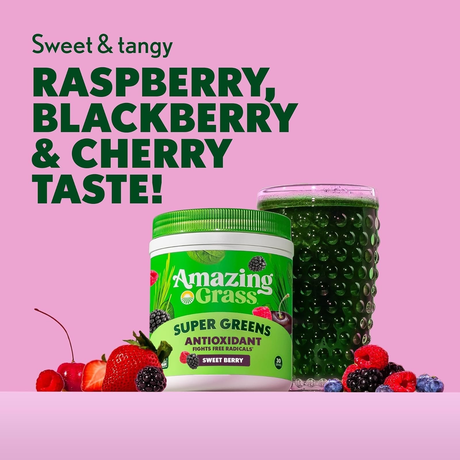 Amazing Grass Super Greens Powder Antioxidant Blend, 30 Servings