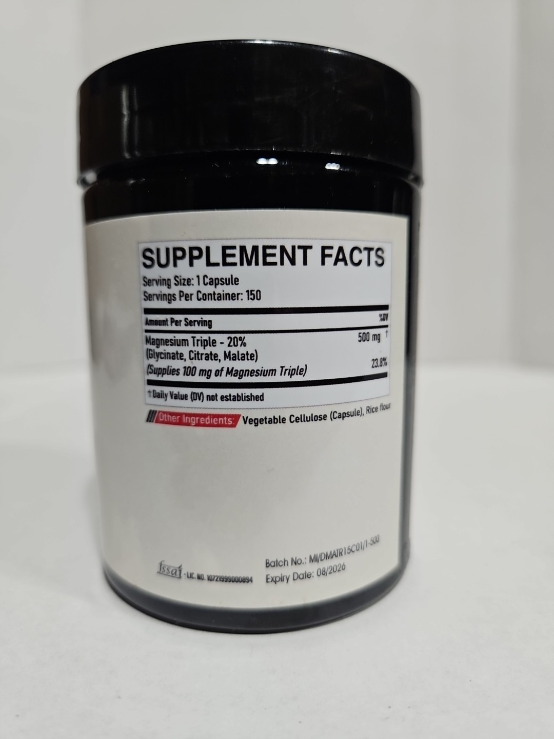 TRIPLE MAGNESIUM COMPLEX 500MG 150 CAPSULES SUPPLEMENT Exp 08/2026