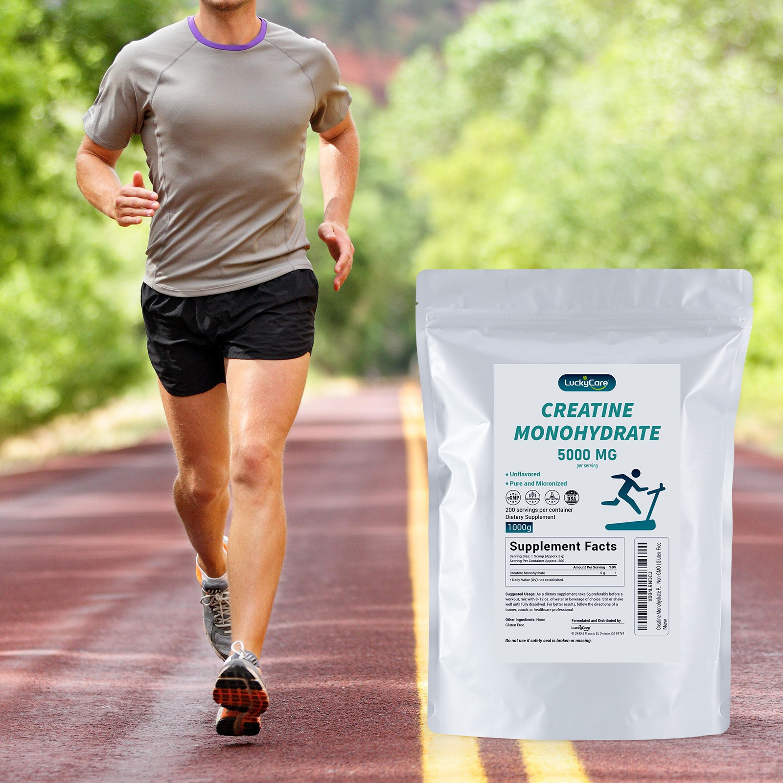 Creatine Monohydrate 2.2LB(1000g) 200 Servings Dietary Supplement Gluten-Free