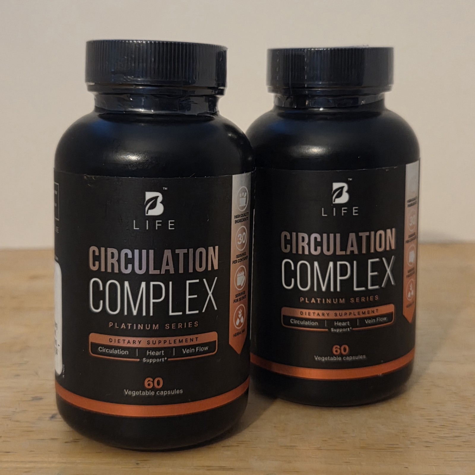 TWO PACK Circulation Complex for Varicose Veins – Resveratrol, Horse Chestnut
