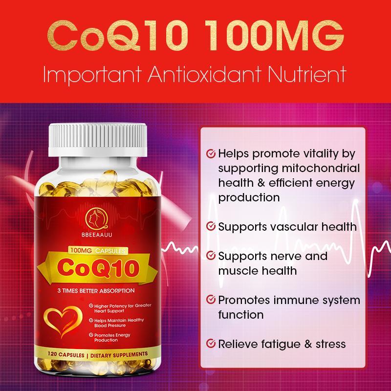 Coenzyme Q10 100mg Ultra High Absorption Promotes Cardiovascular Heart Health