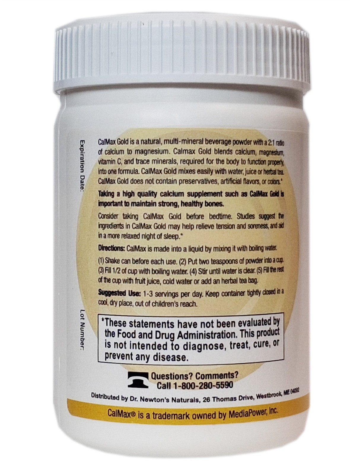 Dr. Newton’s Naturals CalMax Gold Drink Mix Calcium & Magnesium Vitamin C