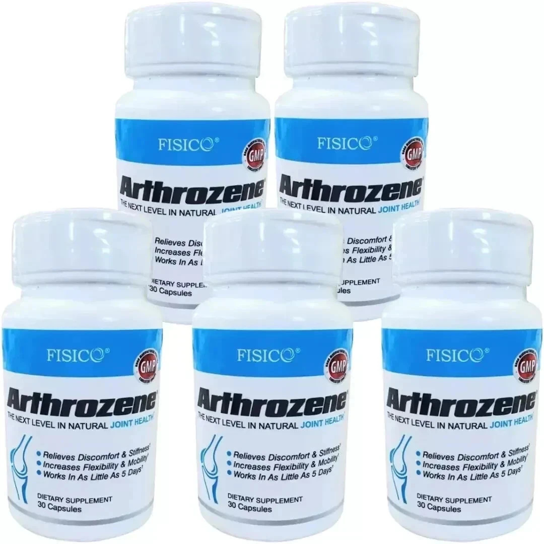 5 pack Fisico Arthrozene Natural Joint Health Supplement 30 Capsules Exp 12/26