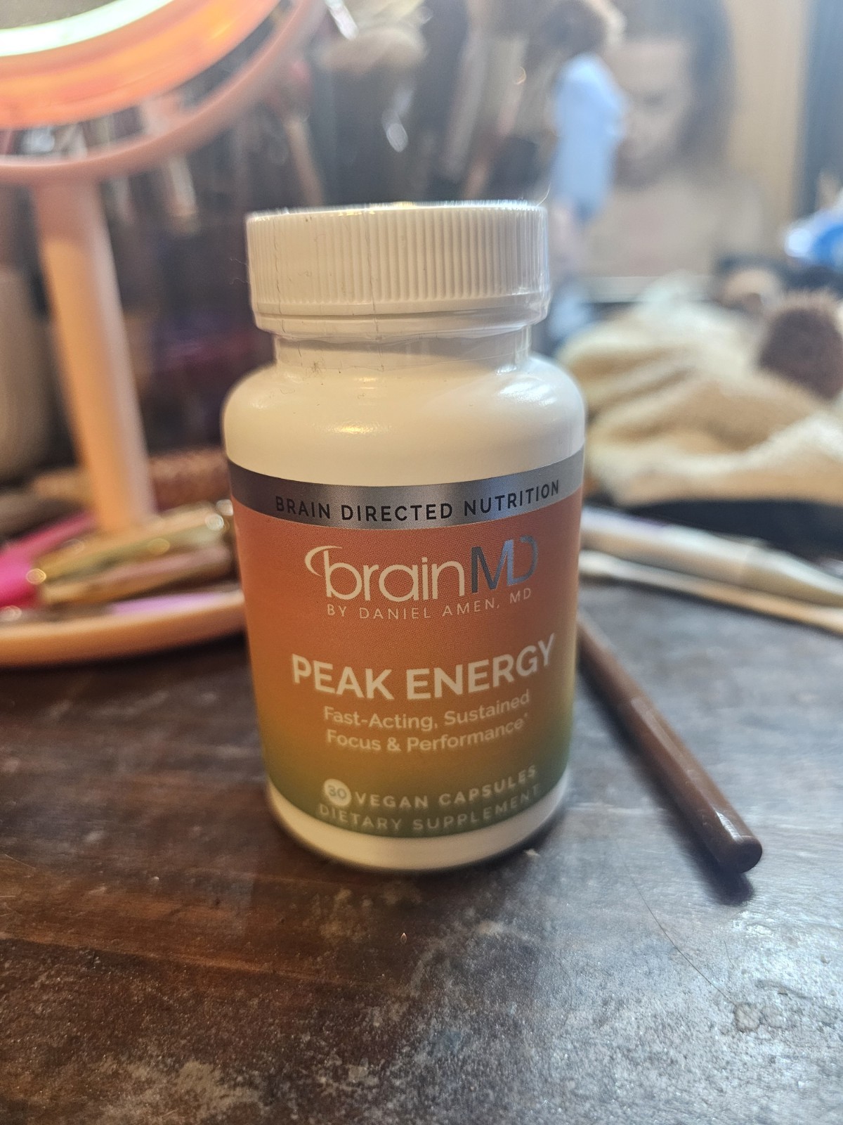 brainMD Peak Energy Vegan Dietary Supplement Capsules 30 Count Focus & Energy