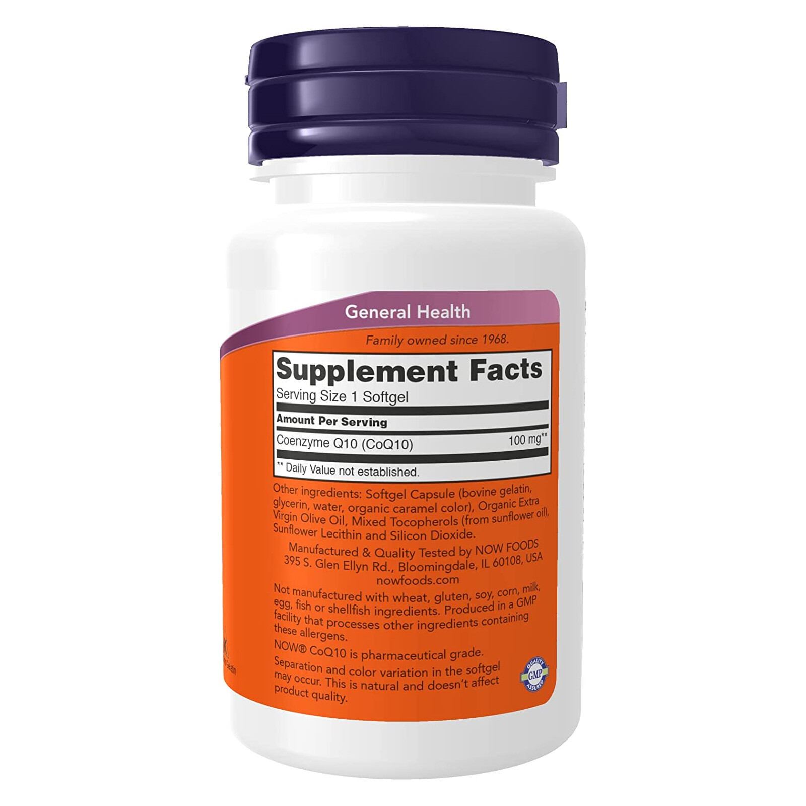 NOW FOODS CoQ10 100 mg 50 Softgels