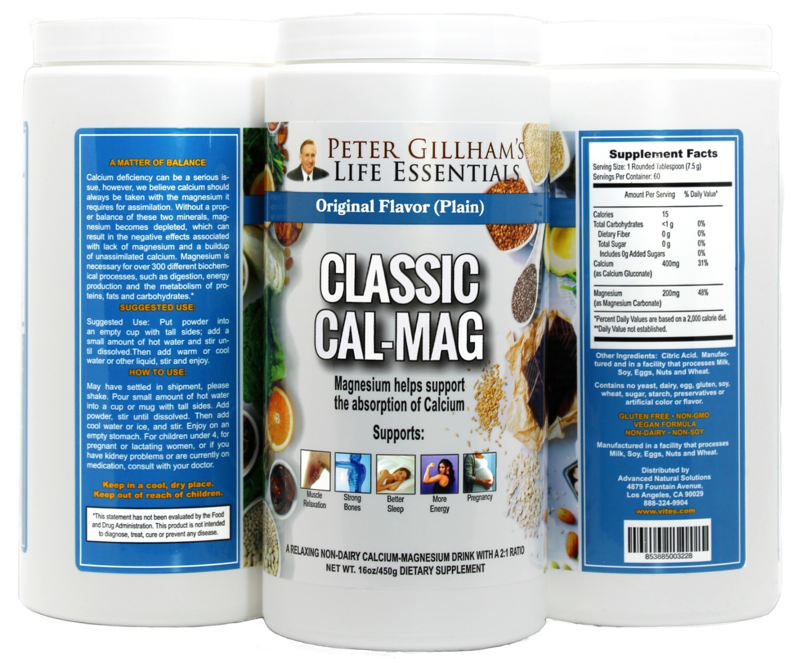 Peter Gillhams Classic Calmag,16oz/450g,Original 2:1 Formula.Anti Stress/Sleep