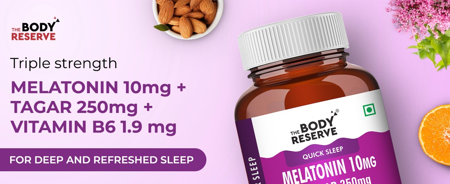 Melatonin 10mg Tagar 250mg Sleep Aid Stress Relief Muscle Recovery 60Tabs x1/2/3