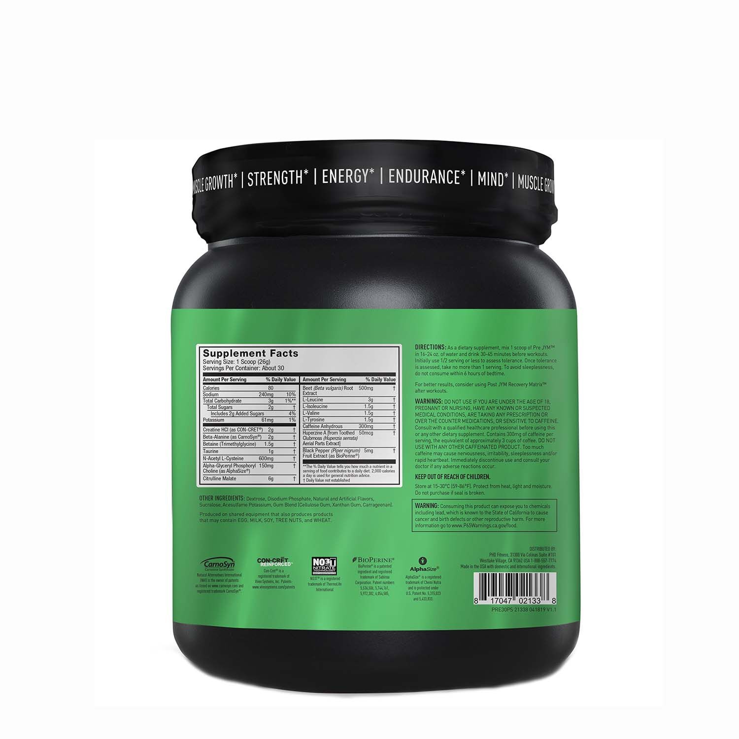 Pre Jym Pre-Workout – Pineapple Strawberry (30 Servings)