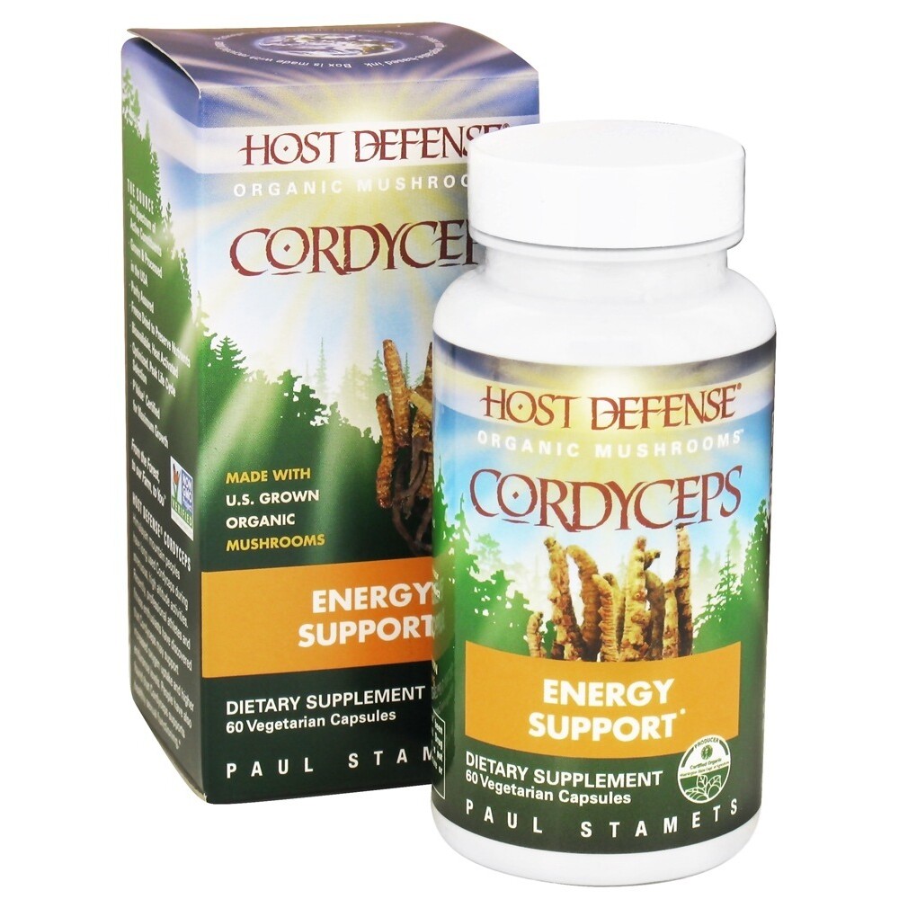 Fungi Perfecti Host Defense Cordyceps Energy Support, 60 Vegetarian Capsules