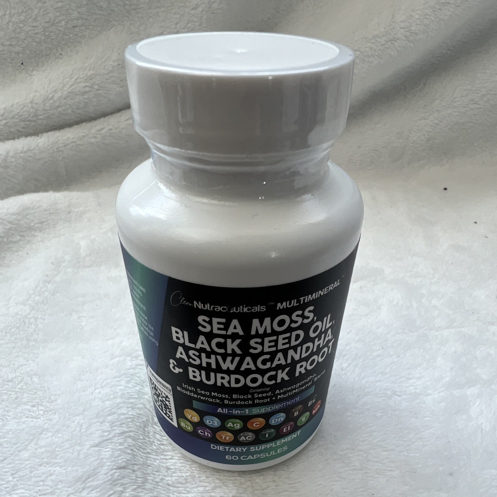Clean Nutraceuticals Sea Moss Black Seed Ashwagandha Multimineral Vegan 60ct