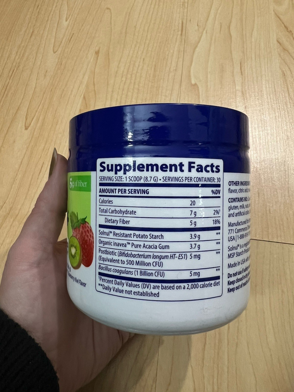 Enzymedica Let’s Go Fiber+ Strawberry Kiwi Powder 9.21oz Vegetarian Kosher
