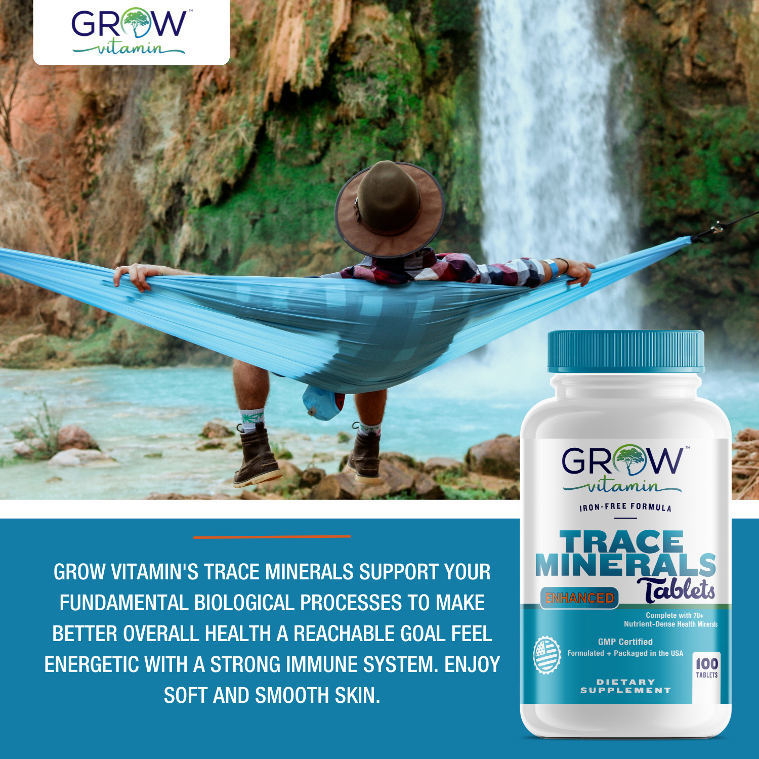 BEST MAGNESIUM 500 MG – 100 TABLETS – 70+ MINERALS, HIGH ABSORPTION MADE IN USA