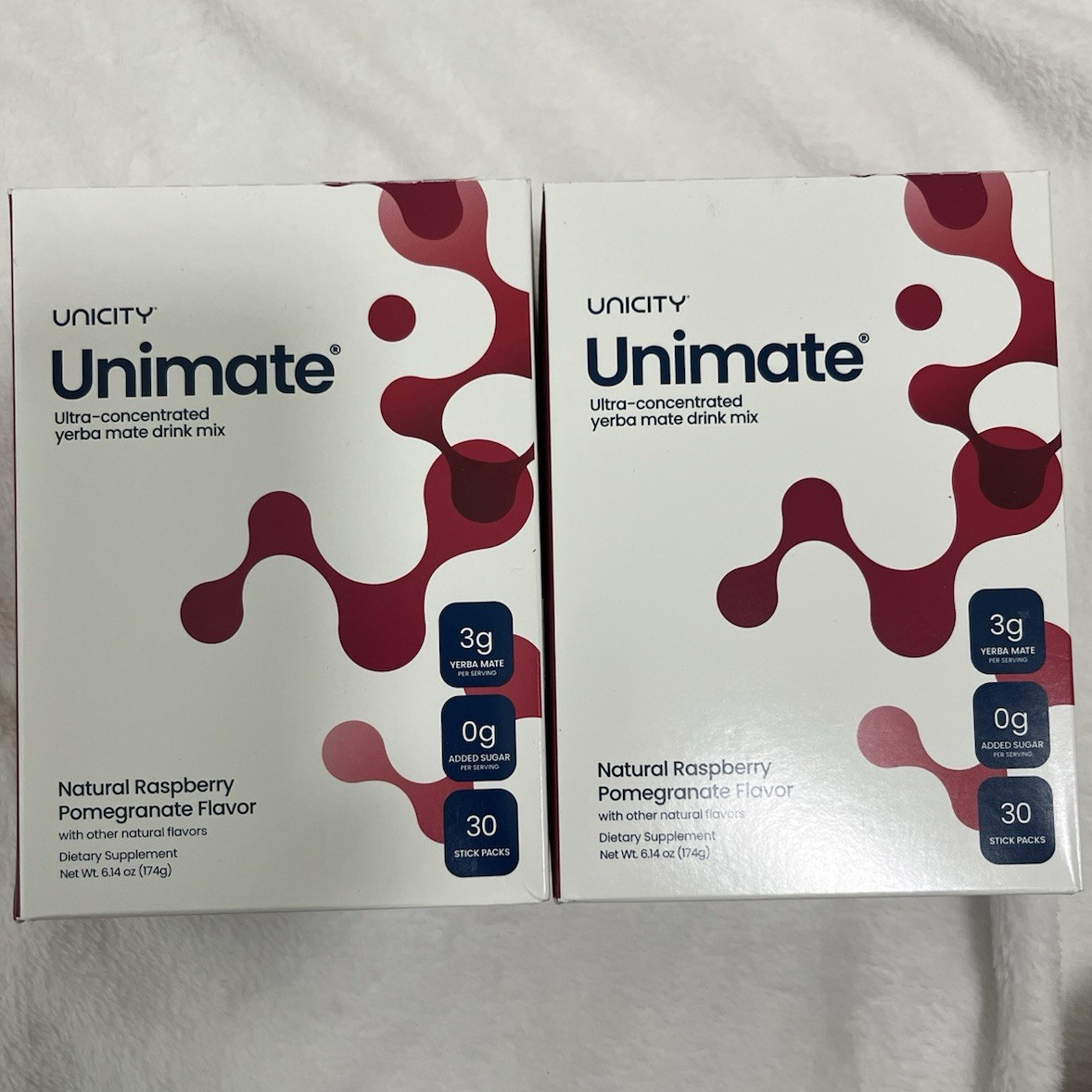 Unicity Unimate Yerba Mate Powder Drink Mix Raspberry Pomegranate 30 Exp 03/2028