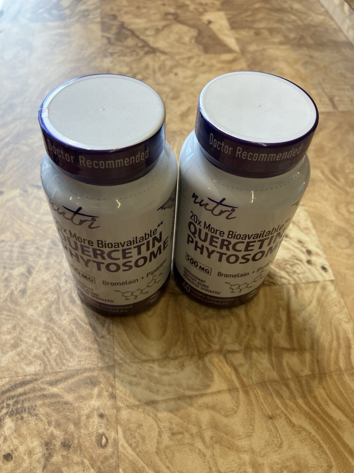 2-Pk Nutri Nature’s Fusions Quercetin Phytosome Dietary 500 mg 120 Caps total