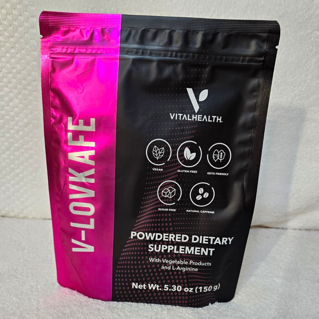 VitalHealth V-Lovkafe Hormone Support Dark Roast Coffee Powder 5.30 oz