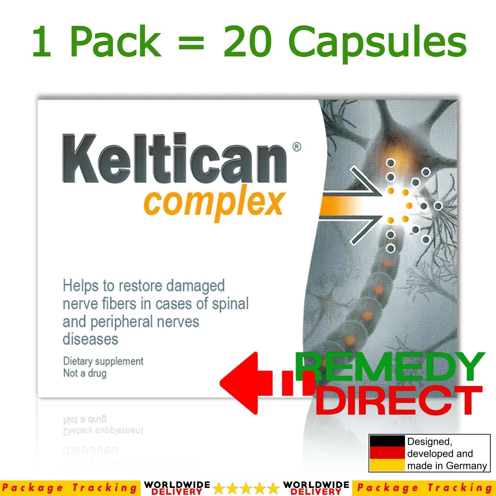 Keltican Forte 20 capsules Dietary Supplement Damaged Nervous System Therapy