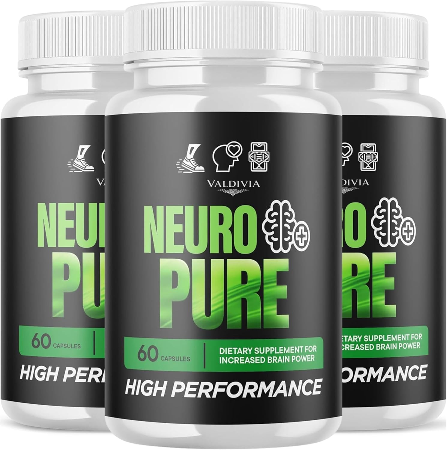 Valdivia NeuroPure 180 Capsules 3 Pack Nerve Support Supplement Made in USA