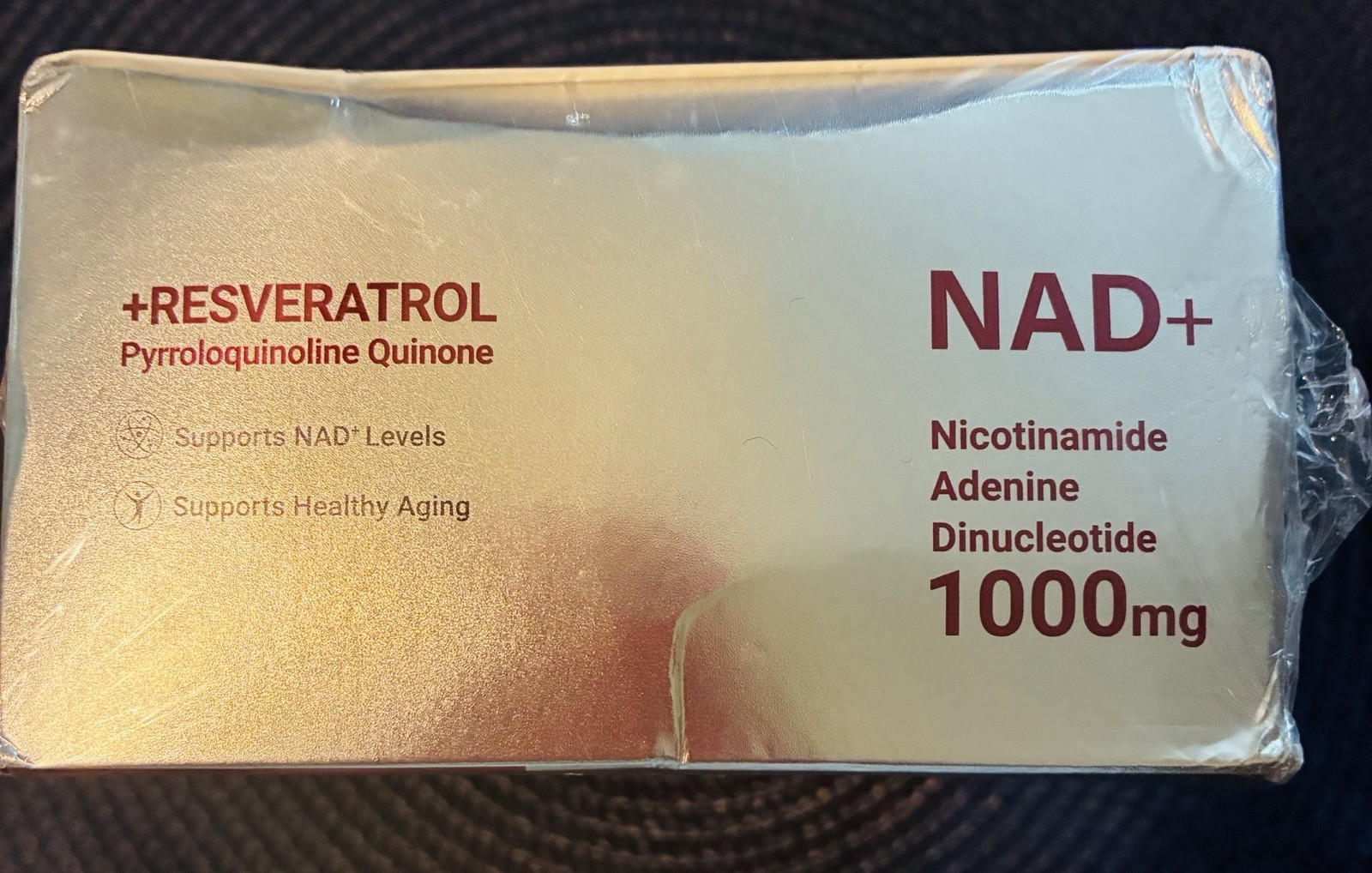 Ahete NAD+ 1000mg Powder w/ Resveratrol PQQ Quercetin, Apple, 30 Pack Anti-Aging