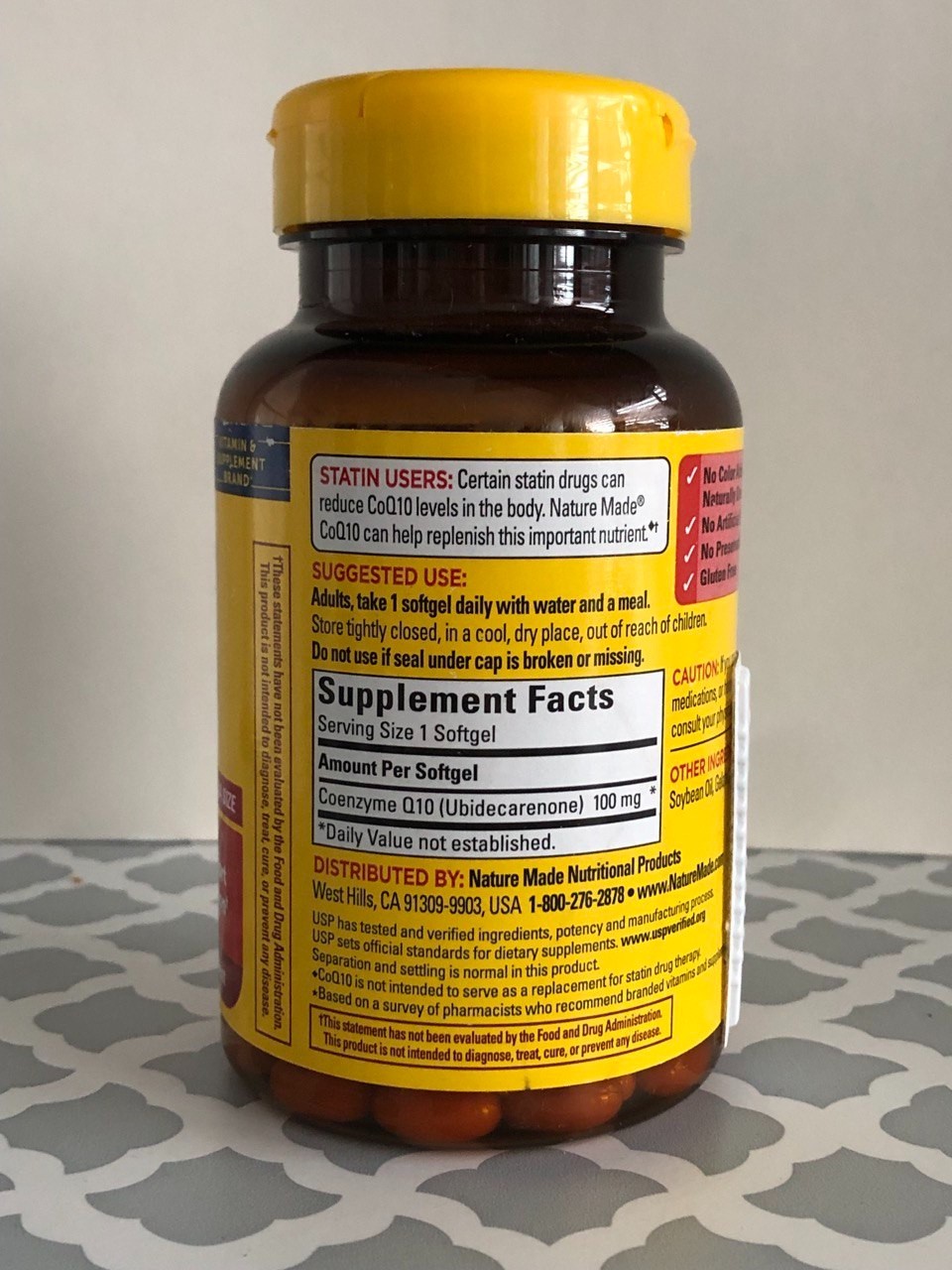 Nature Made CoQ10 Dietary Supplement – 120 Softgels Exp 04/2027