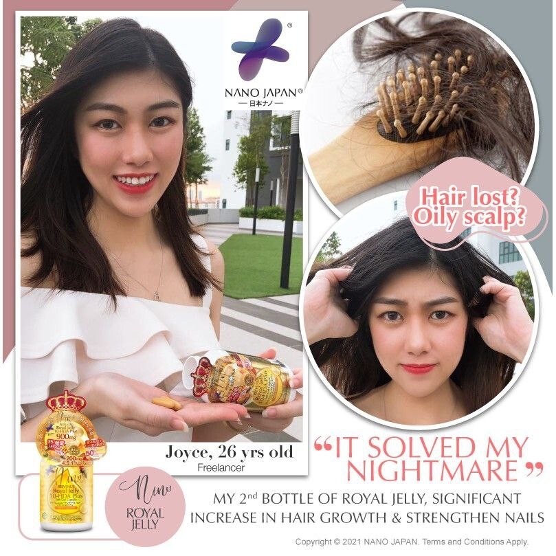 Nano Japan Nano Resvenus Royal Jelly Plus 70’s Strengthens Scalp DHL EXPRESS
