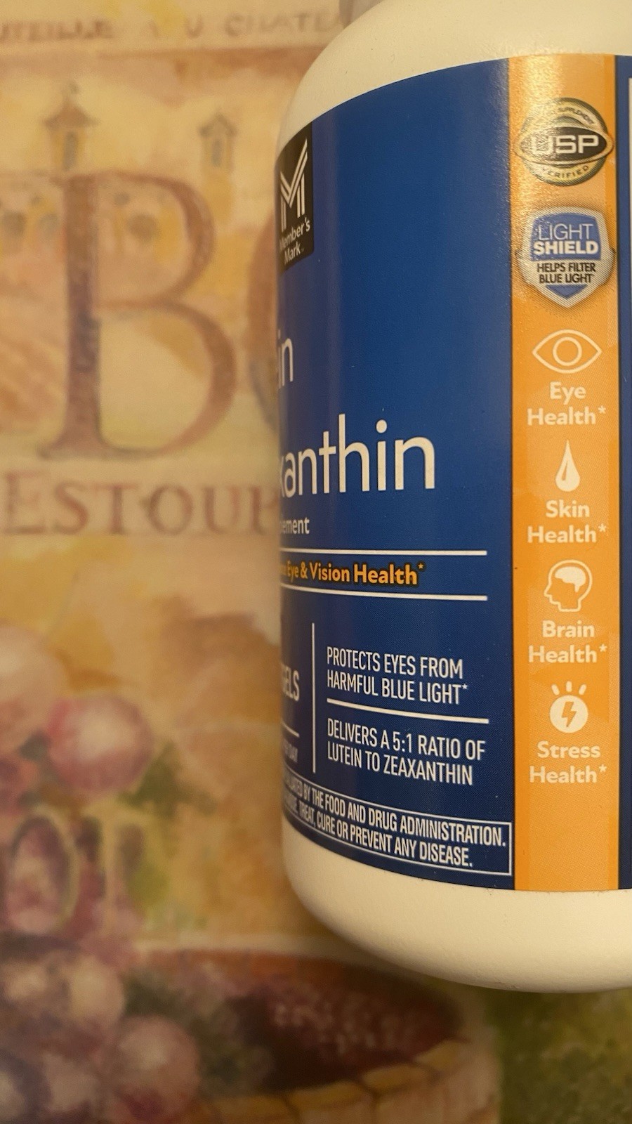 Member’s Mark Lutein 25mg & Zeaxanthin 5mg 150 Softgels ~ Expires 02/2026.