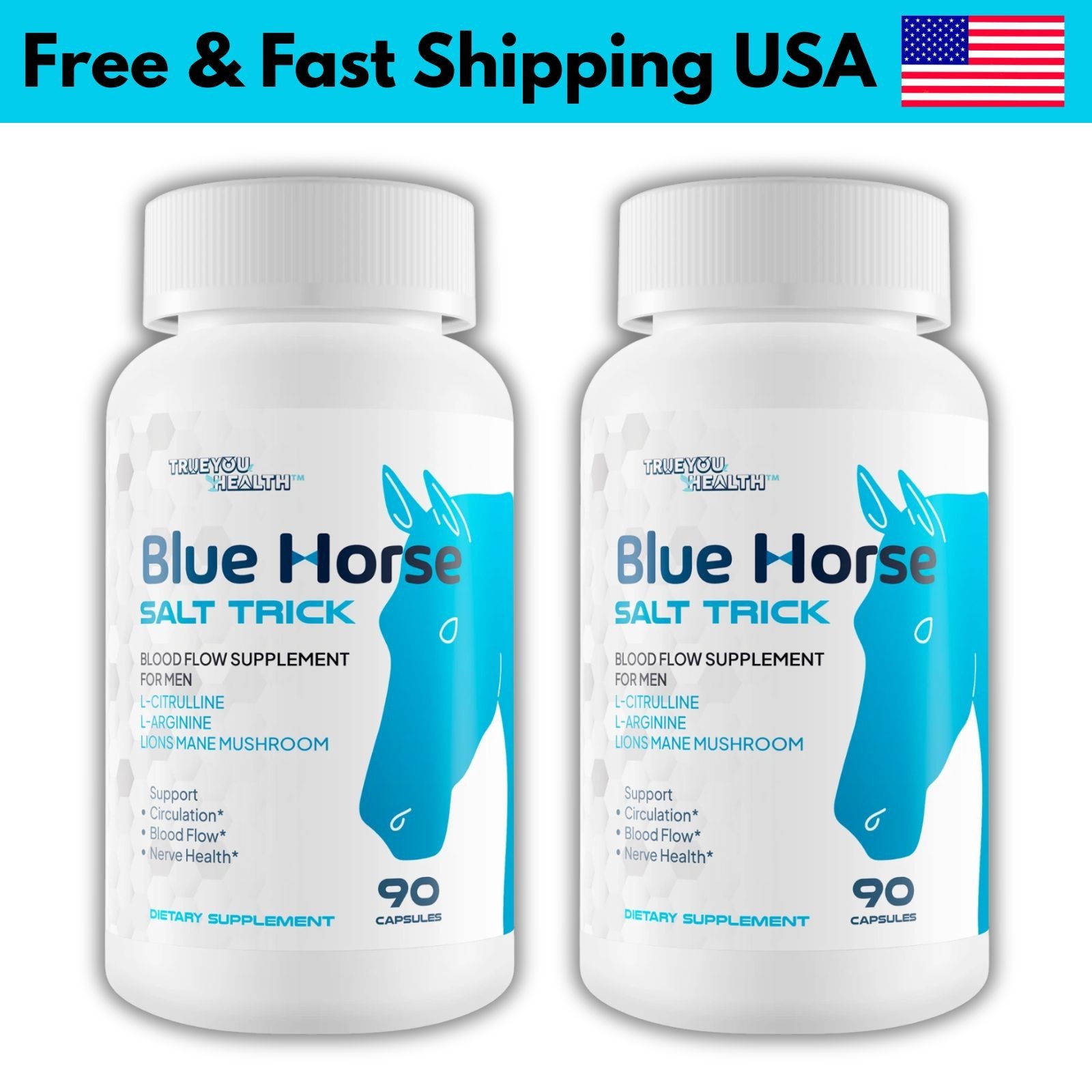 Blue Horse Salt Trick – Our Best Blood Flow Supplement for Men 2 Pack US