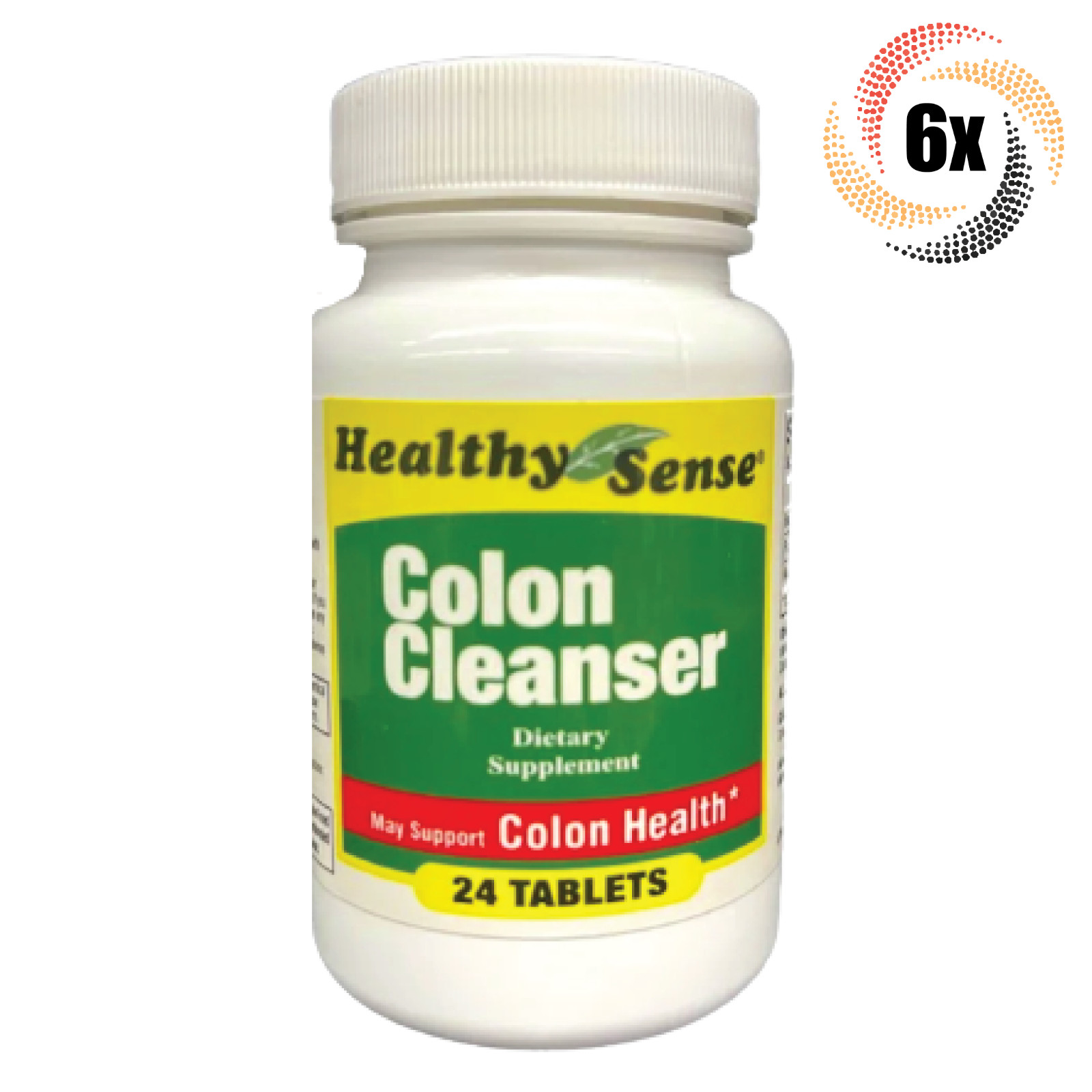 6x Bottles Healthy Sense Colon Cleanser Dietary Tablets | 24 Per Bottle