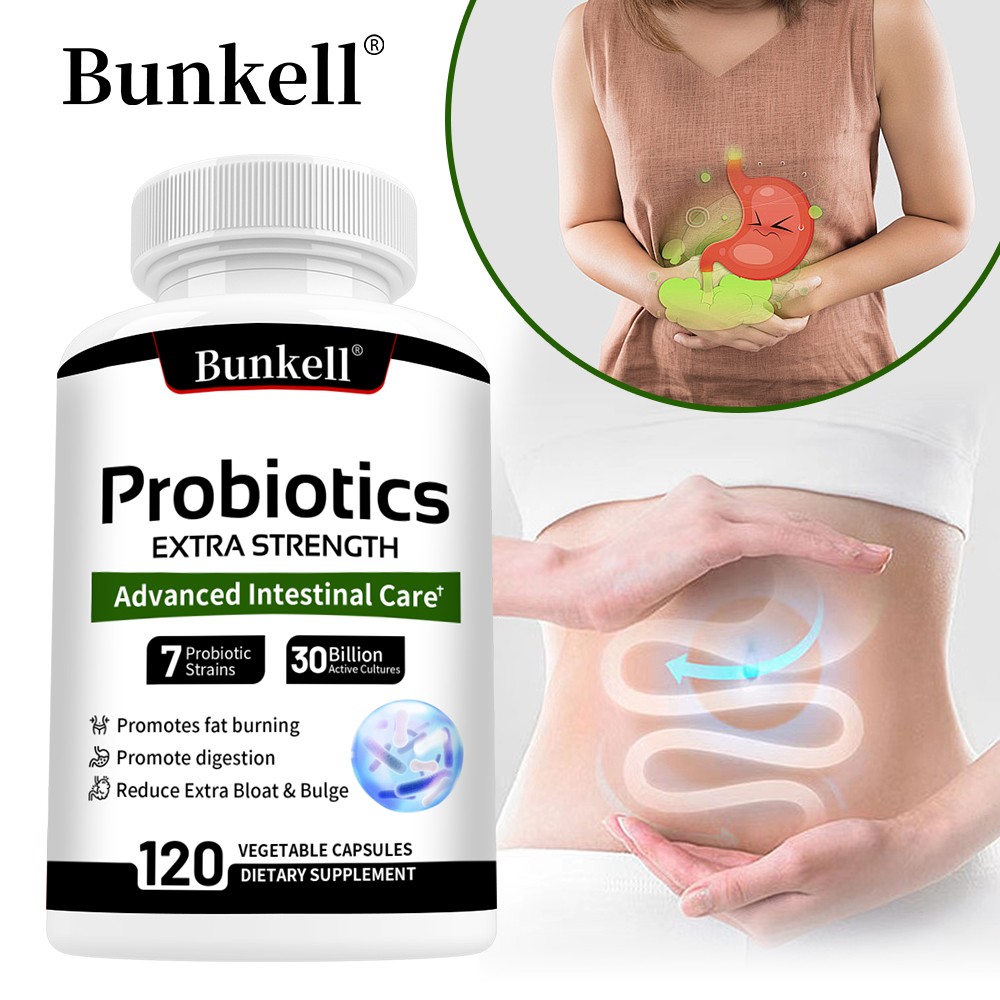 Probiotic Complex Capsules with Prebiotics,Gut Flora&Boost Immune Health 120Caps