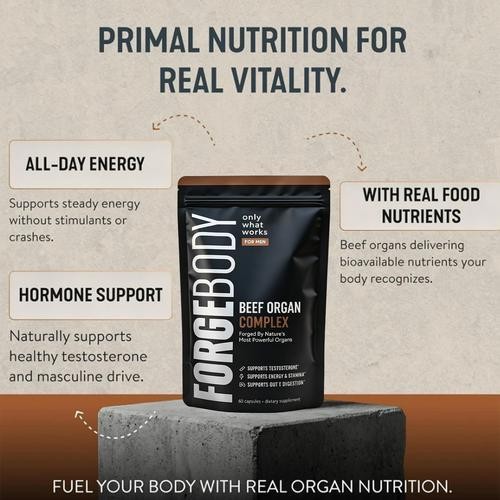 FORGEBODY Beef Organ Complex 60 Capsules – Grass Fed Beef Organ Supplement