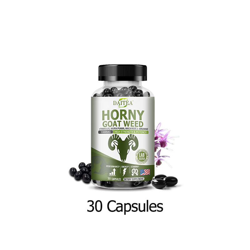 Horney Goat Weed 800mg Cpas for Men & Women-with Maca, Ginseng, L-Arginin