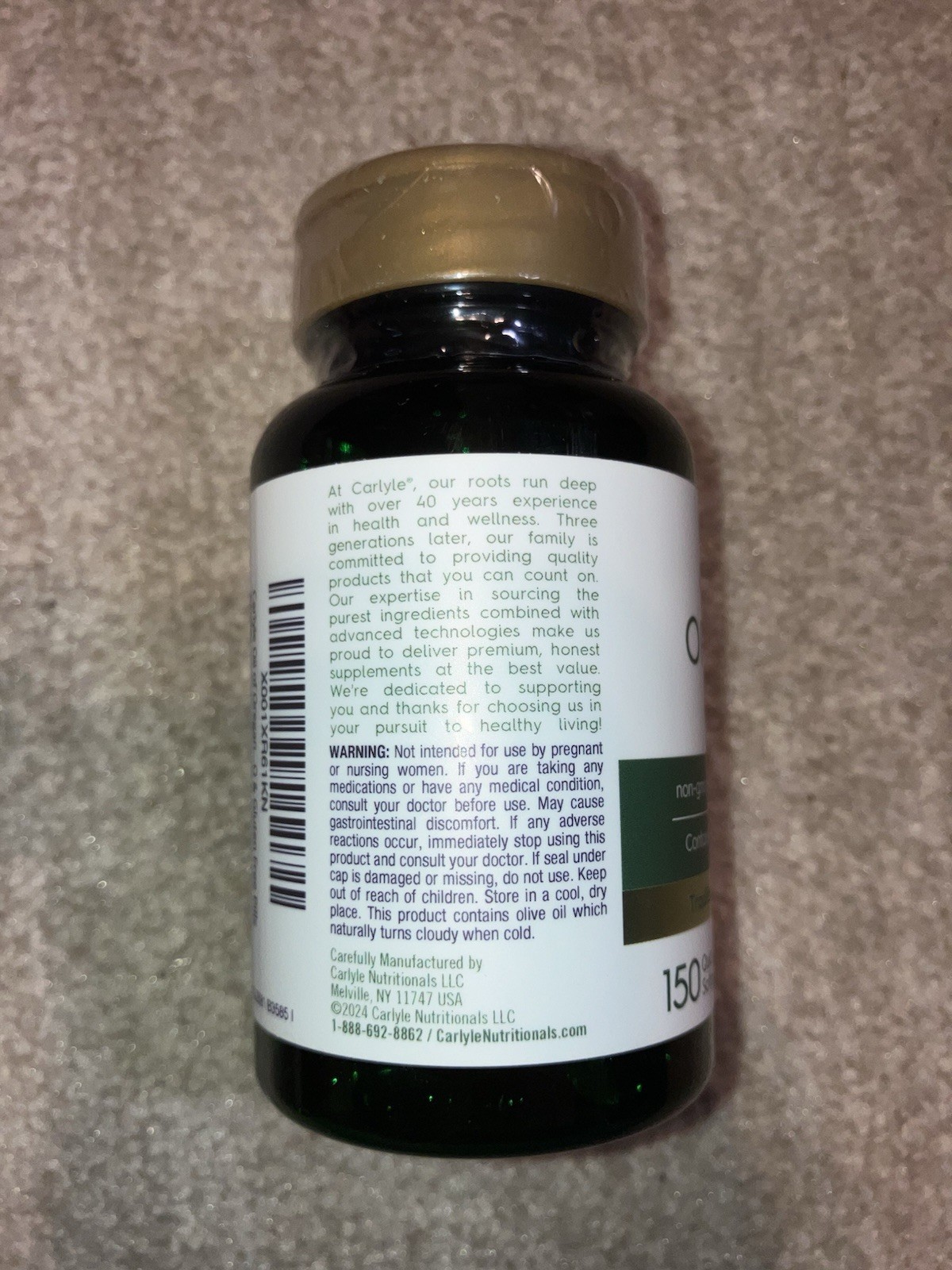 Carlyle Oil of Oregano Extract 4000mg Immune Support Softgels 150 ct Non-GMO